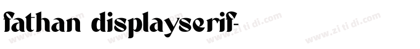 fathan displayserif字体转换